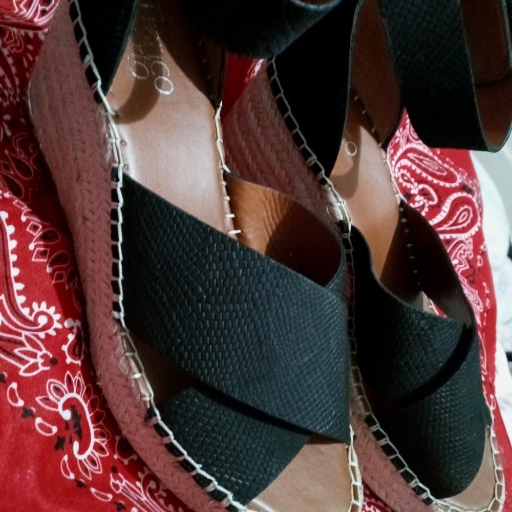Franco Sarto Lexie Espadrille Wedge Sandal Like New Size 8.5